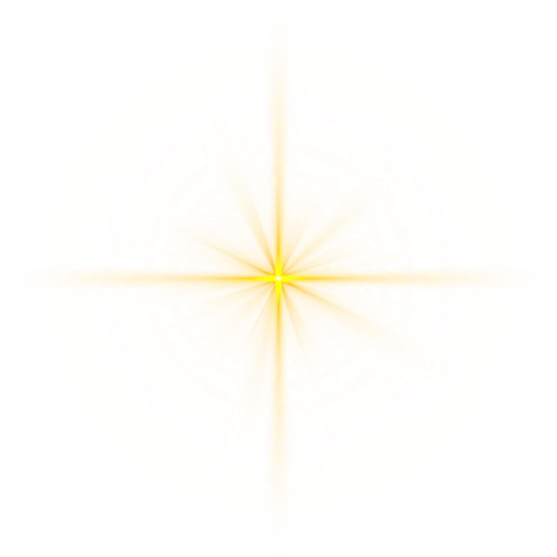 Lens flare star gold light special effect black background