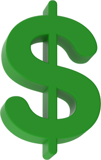 Dollar sign 3d. 3d font. Isometric symbol.